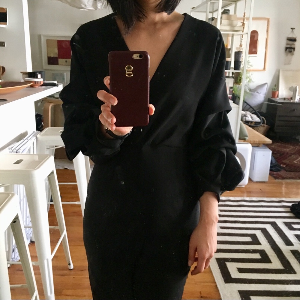 Zara puffed sleeve dress
